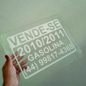 Adesivo recorte 1 cor Vinil  1x0 Brilho depilado e mascarado 