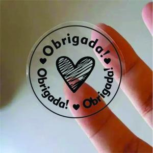 Etiqueta Adesiva de Vinil Transparente  4x0 Brilho Com Recorte 