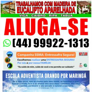 Faixa Lona 440g  4x0 Brilho Madeira e cordinha 
