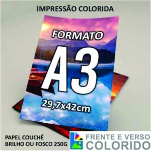 Impressão laser a-3 couche frente e Verso  297x420mm 4x4   