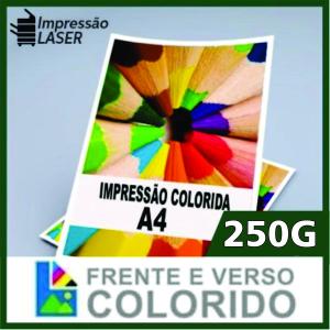 Impressão laser a-4 couche frente e Verso  210x297 mm 4x4   